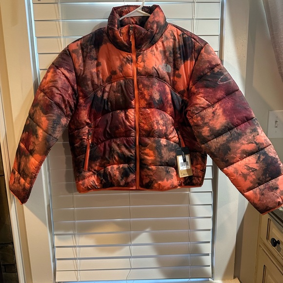 New $210 THE NORTH FACE 2000 Puffer Jacket Parka Coat in coral ice dye print - Picture 5 of 11
